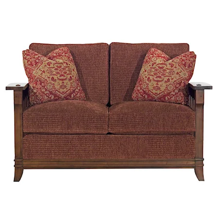 Love Seat with Wood Frame